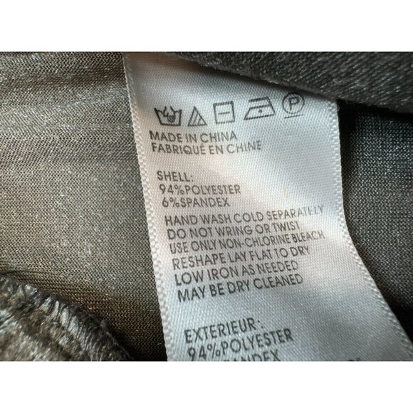 Urban Outfitters Womens Alura Velvet Flared Pants Size M Silver Metallic Party - Picture 4 of 12